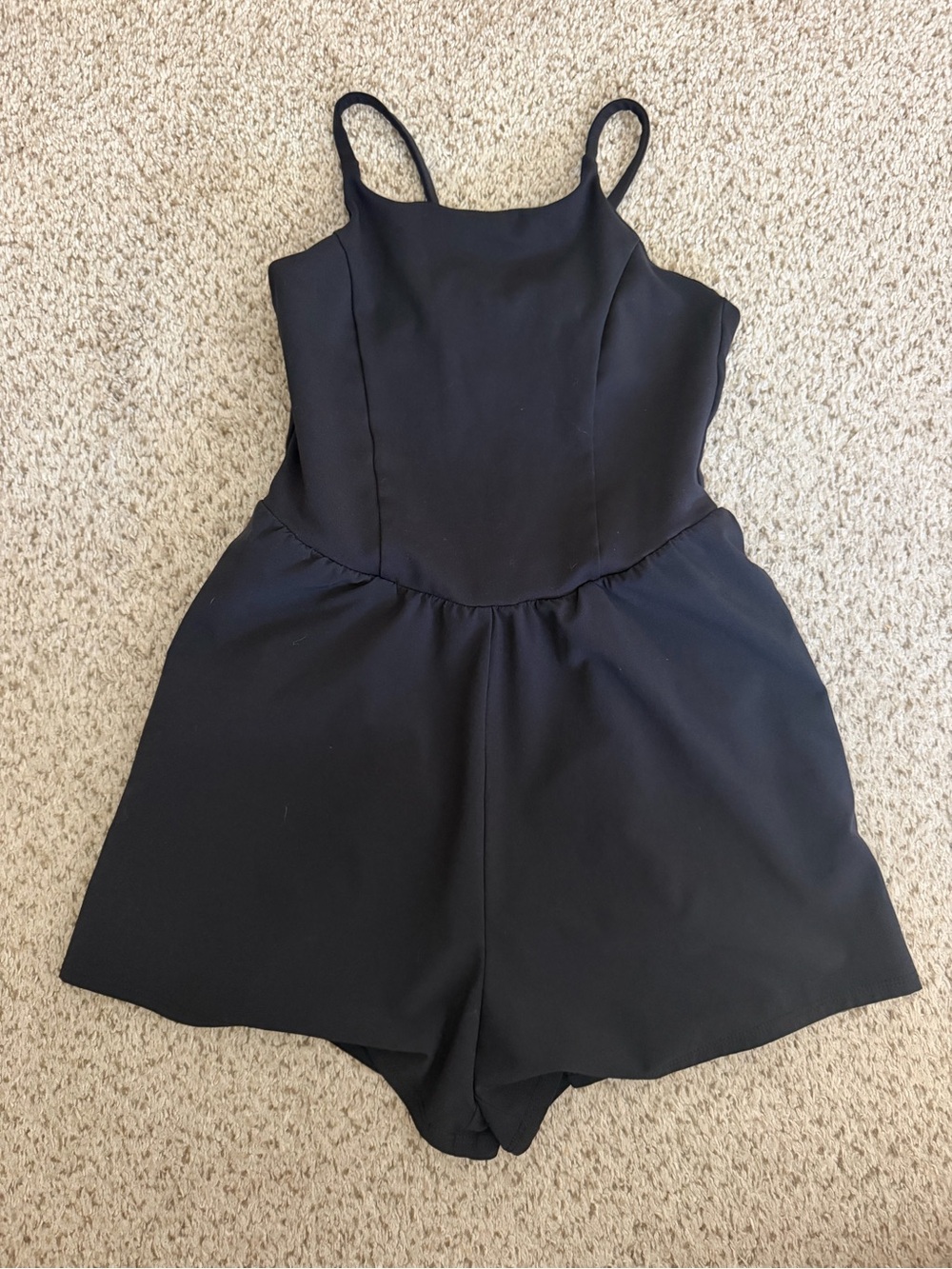 all in motion Black Sleeveless Girls' One-Piece Romper